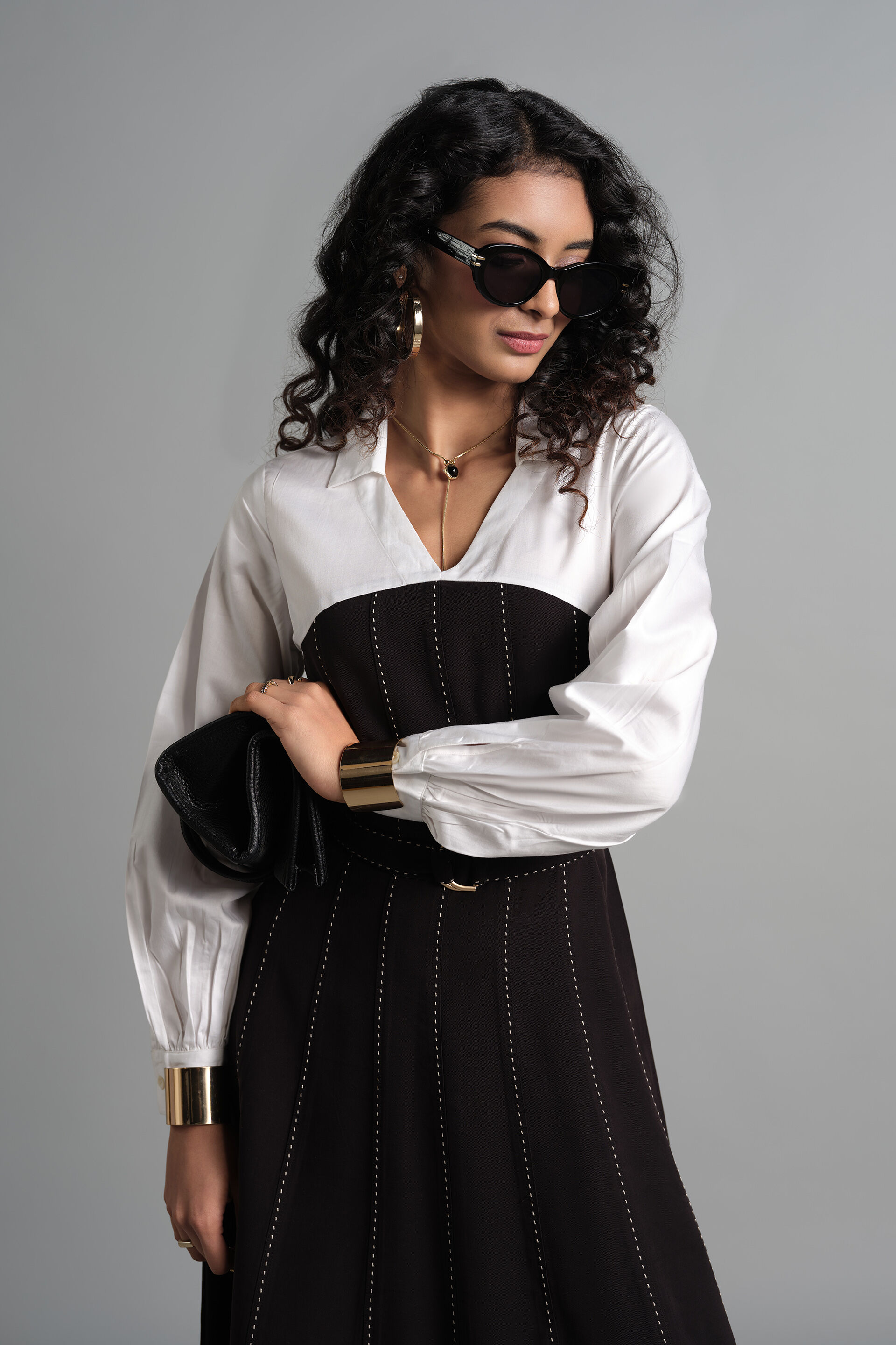 Power Striped Dress, White, image 5